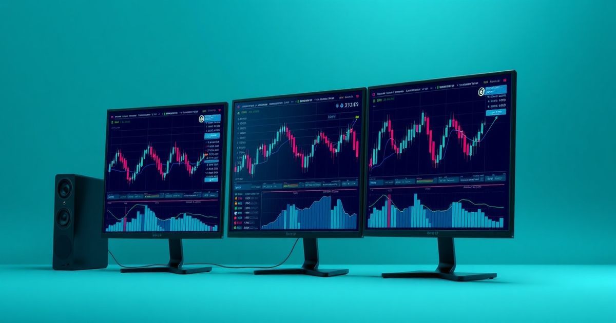 킹피셔 Trading platform interface showing real-time cryptocurrency charts with candlestick patterns and technical indicators