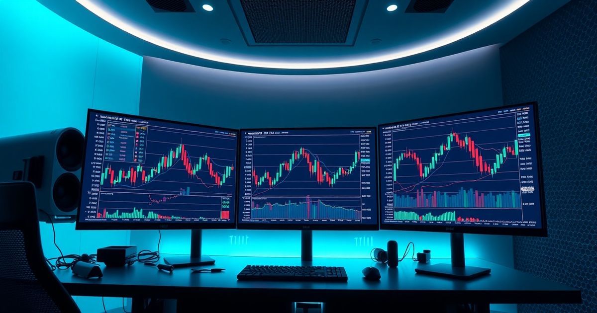 킹피셔 Trading platform interface showing real-time cryptocurrency charts with candlestick patterns and technical indicators