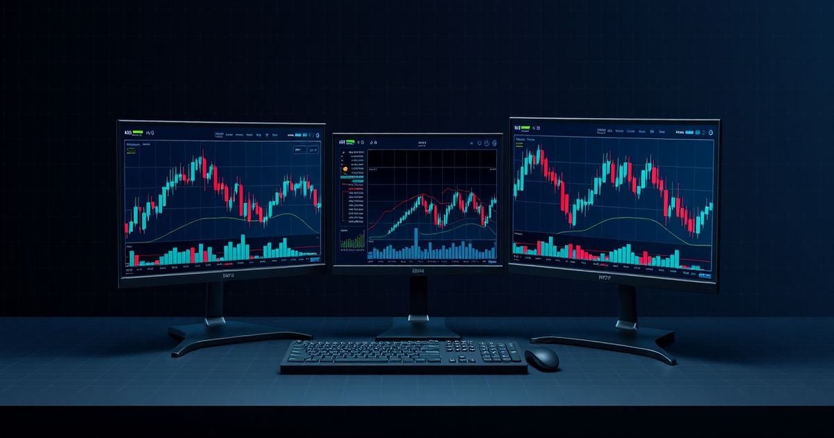킹피셔 Trading platform interface showing real-time cryptocurrency charts with candlestick patterns and technical indicators