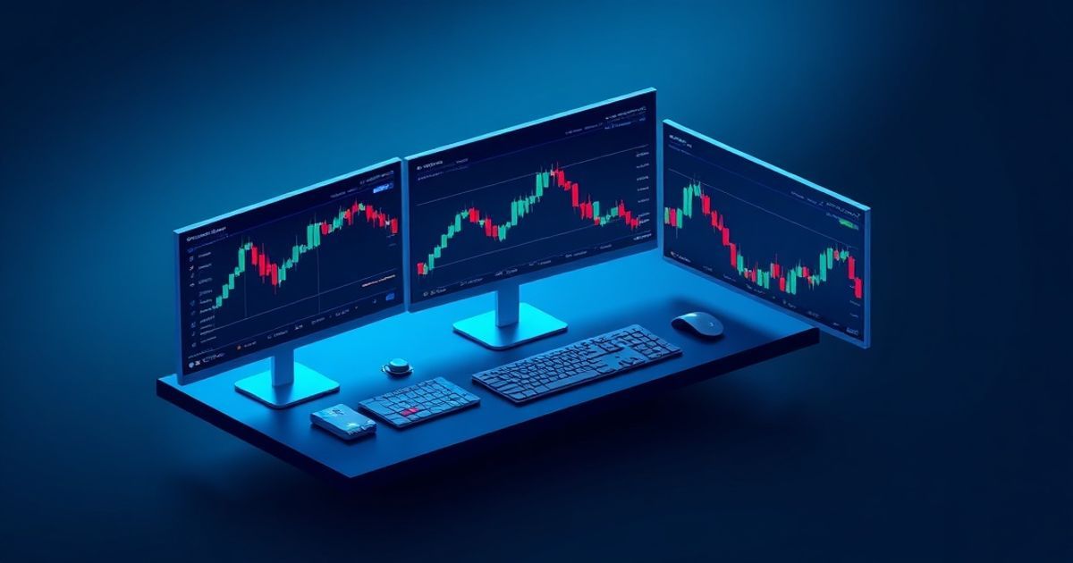 Plateforme Kingfisher Trading platform interface showing real-time cryptocurrency charts with candlestick patterns and technical indicators